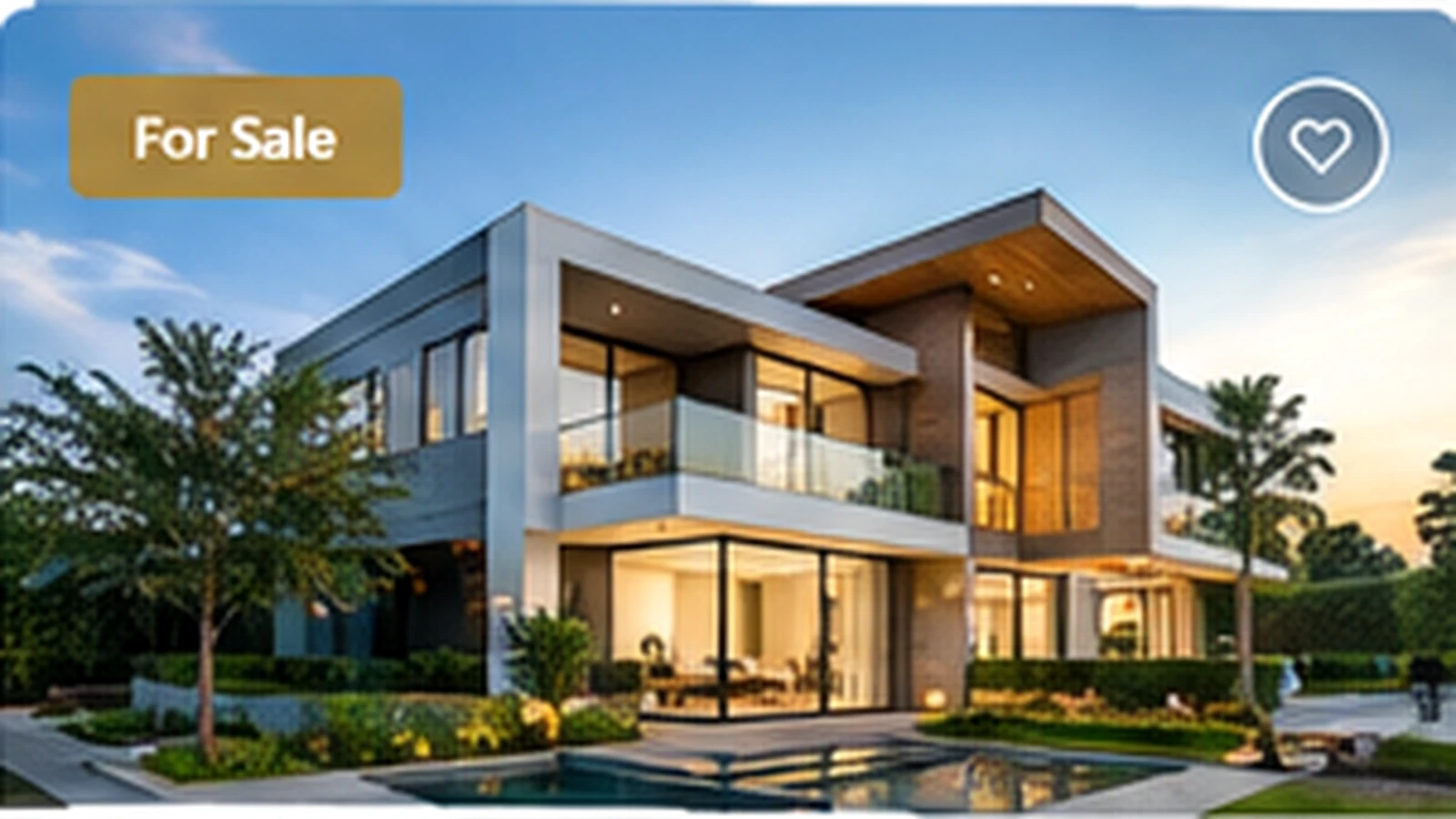 Modern building with glass balconies
